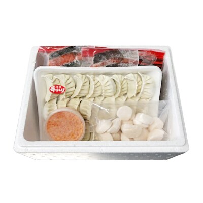 餃子、紅鮭10切、いくら100g、ほたて200g B-30027
