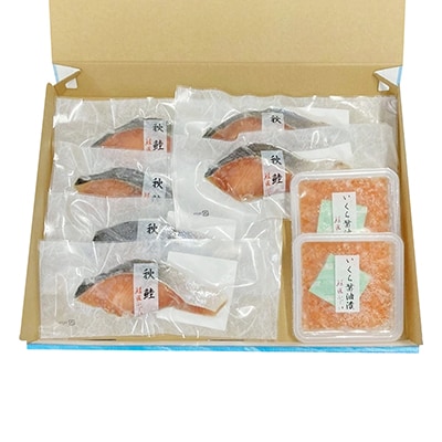 【北海道根室産】鮭・いくら詰合せ A-42064