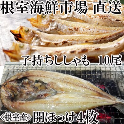 根室海産市場<直送>開きほっけとししゃものセット A-28200