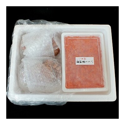 【年内配送】【北海道根室産】いくら醤油漬け400g、ボイル毛がに2尾(計約650g) C-42089