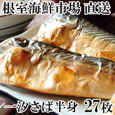 根室海鮮市場一汐さば半身27枚(9枚入×3P) A-28081