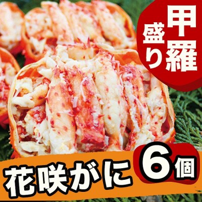 【北海道根室産】花咲かに甲羅盛り6個 C-29011