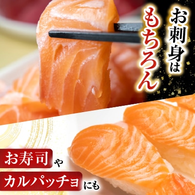 いくら醤油漬け70g×2P・トラウトサーモン(背)1本 A-11209