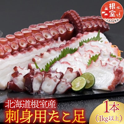 【北海道根室産】刺身用たこ足1本(1kg以上) A-14228