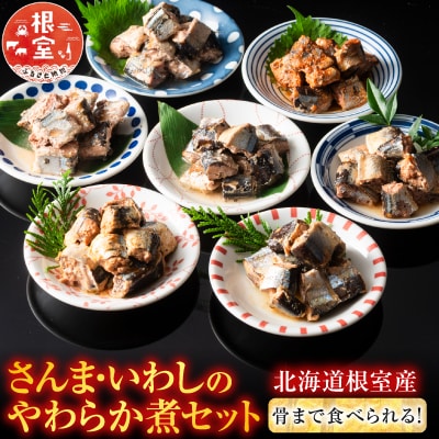 【北海道根室産】骨まで食べられる!さんま・いわしのやわらか煮セット B-09002