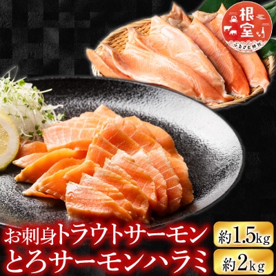 お刺身トラウトサーモン&とろサーモンハラミセット C-09004