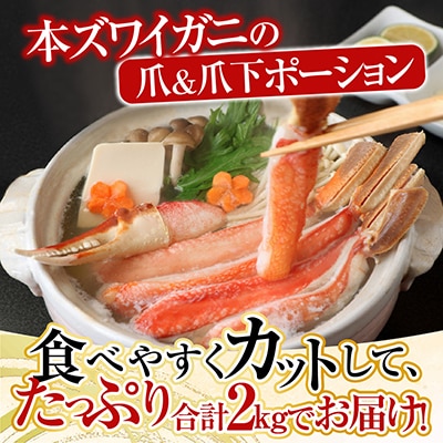 本ズワイガニ(爪棒肉ポーション・爪下棒肉ポーション)2kg C-11031