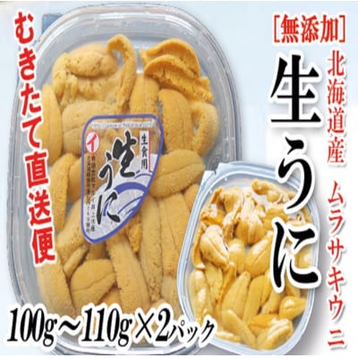 ムラサキウニ塩水パック100～110g×2P[7月上旬以降発送] B-53012