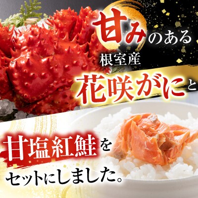 花咲カニ2尾・甘塩紅鮭5切×1Pセット A-36025