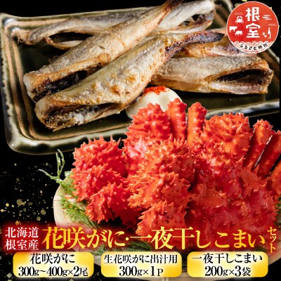 【北海道根室産】花咲かに・一夜干しこまいセット A-76007