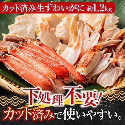 生食可!カット済み生ずわいがに約1.2kg B-11099