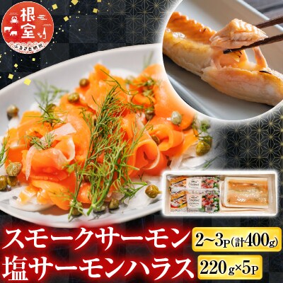 サーモン2～3P&塩サーモンハラス220g×5P A-09121