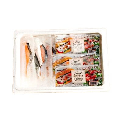 サーモン2～4P&塩銀鮭切り身1切×20P B-09089