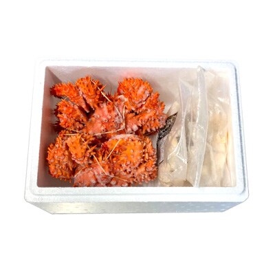 【北海道根室産】花咲かに500g～650g×2尾、たこ唐×2P C-36075