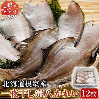 【北海道根室産】一夜干し宗八かれい12枚 G-14006
