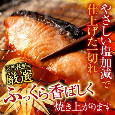 <12/10まで年内配送>無添加甘塩天然秋鮭5切入×3P(計15切、約750g) G-14038