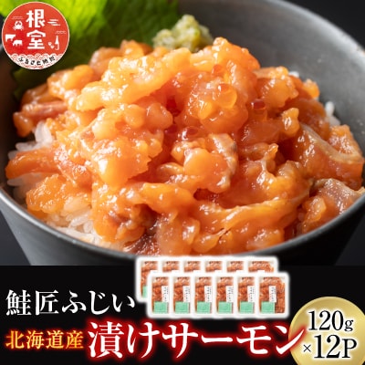 <12/21まで年内配送>漬けサーモン丼の具120g×12P(小分け) F-42008