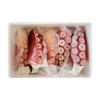 【北海道根室産】ボイル水たこ足ブロック5P(計2.4kg) F-20005