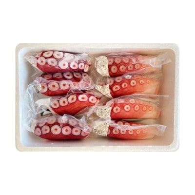 【北海道根室産】ボイル水たこ足ブロック8P(計4kg) D-20005