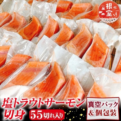 塩トラウトサーモン切身1切真空×55P B-09120
