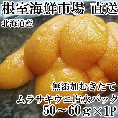 無添加むきたてムラサキウニ塩水パック50～60g×1P[5月下旬以降発送] G-28001
