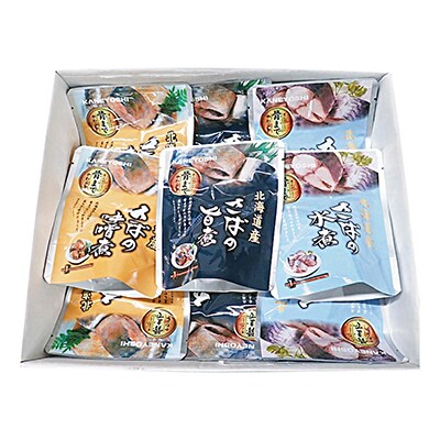 さば煮つけセット(旨煮5P・水煮5P・味噌煮6P) A-14267