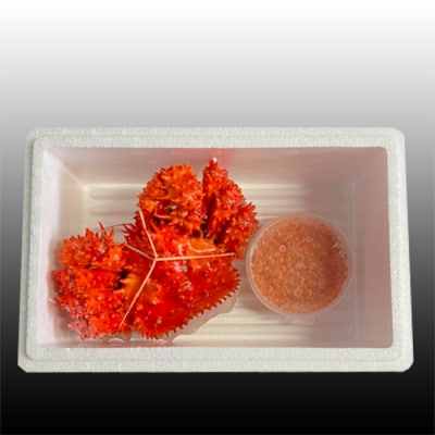 花咲かに300g前後～450g前後×1尾・いくら醤油漬け100g×1Pセット A-70027