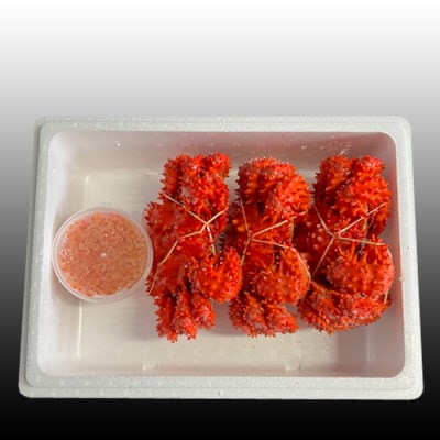 花咲かに300g前後～450g前後×3尾・いくら醤油漬け100g×1Pセット B-70012