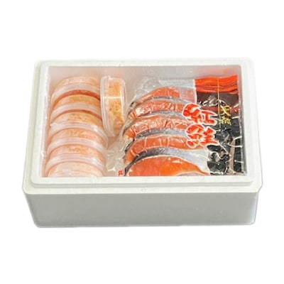 いくら醤油漬け100g×7P、紅鮭5切×7P D-70021