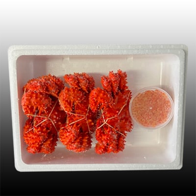 花咲かに300g前後～450g前後×3尾・いくら醤油漬け100g×1P B-76032