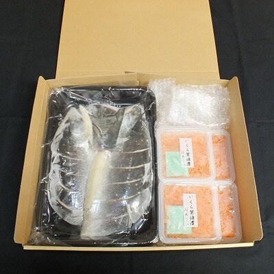 紅鮭姿切り1.2kg×1P・いくら醤油漬け70g×4P C-42095