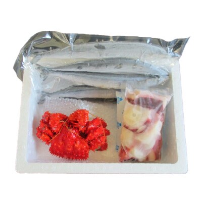 【北海道根室産】花咲かに・たこ・さんまセット A-19012