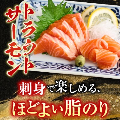 刺身用ほたて貝柱200g・トラウトサーモン300～400g A-14221