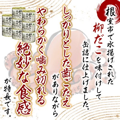 【北海道根室産】柳だこ味付190g×8缶 B-78016