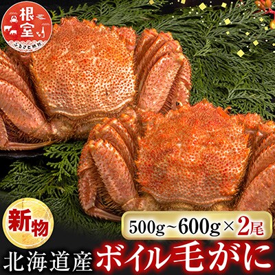 ボイル毛がに500～600g×2尾 F-14030