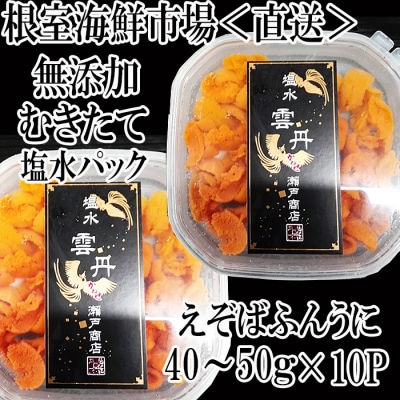 エゾバフンウニ(赤系)塩水パック40～50g×10P D-11037