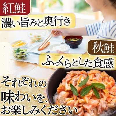 無添加甘塩天然鮭2種セット(計15切、約750g) G-14039