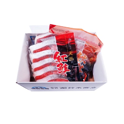 無添加甘塩天然鮭2種セット(計15切、約750g) G-14039