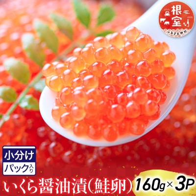 <計480g>いくら醤油漬(鮭卵)160g×3P B-28012