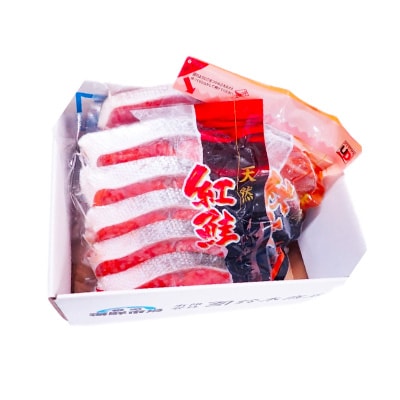 無添加甘塩天然鮭2種セット(計15切、約750g) G-28039