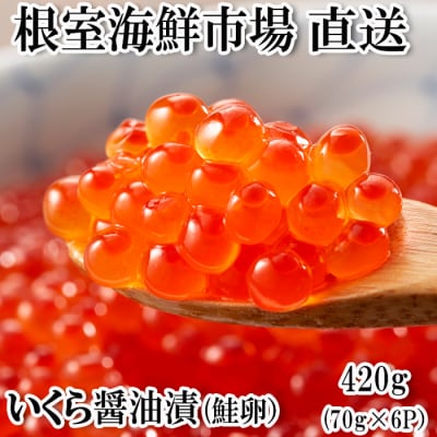 ＜計420g＞いくら醤油漬(鮭卵)70g×6P B-11010