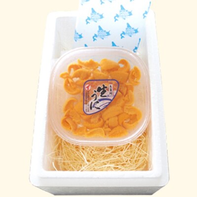 エゾバフンウニ塩水パック150g×1P、お刺身サーモン[11月下旬以降発送] E-40032