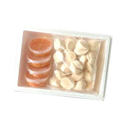 いくら醤油漬け100g×4P、ほたて貝柱500g×2P D-36034