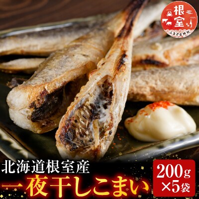 【北海道根室産】一夜干しこまい200g×5袋 A-70012