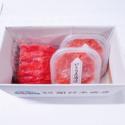 いくら醤油漬(鮭卵)70g×2P、辛子明太子200g A-14166