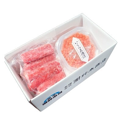根室海鮮市場＜直送＞いくら醤油漬け(鮭卵)70g×1P、辛子明太子200g×1P G-28063