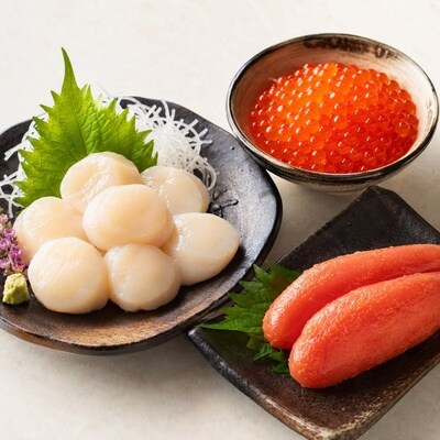 ほたて500g・醤油いくら140g・たらこ140g F-16029