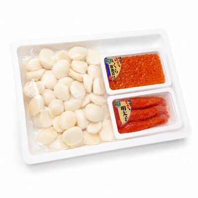 ほたて500g・醤油いくら140g・明太子140g F-16030