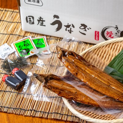 国産うなぎ蒲焼 備長炭炭火紀州職人手焼き 大サイズ2枚(合計約300g) 薬味付【和歌山グルメ市場】