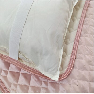 【Mサイズ 43×63cm】シルク100%サテン枕パッド　ピンク2枚組　SSM-1M-2P　PI